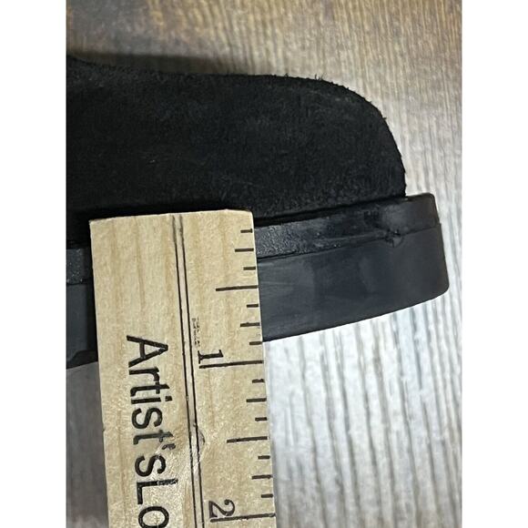 Steve Madden Black Suede Over The Knee Chunky Boots Sz 10-10.5 EU 41 Block Heel - Picture 10 of 12